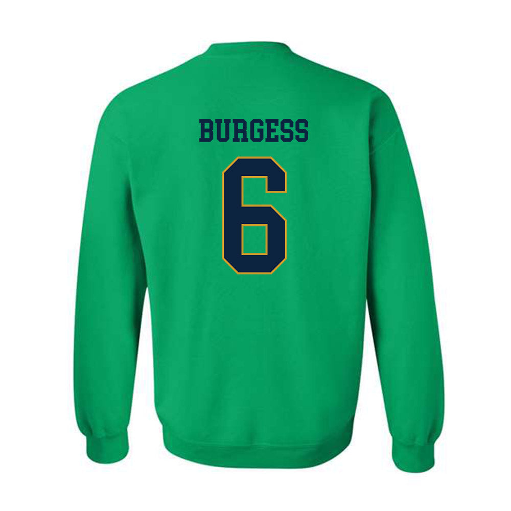 Notre Dame - NCAA Football : Christopher Burgess - Classic Fashion Shersey Crewneck Sweatshirt-1