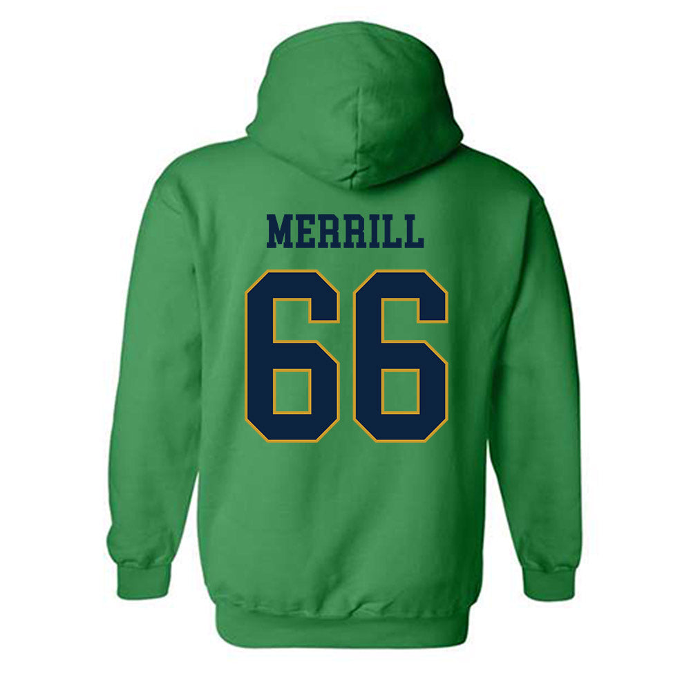 Notre Dame - NCAA Football : Tyler Merrill - Classic Fashion Shersey Hooded Sweatshirt-1