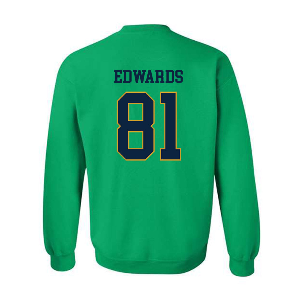 Notre Dame - NCAA Men's Ice Hockey : Beckham Edwards - Classic Fashion Shersey Crewneck Sweatshirt-1