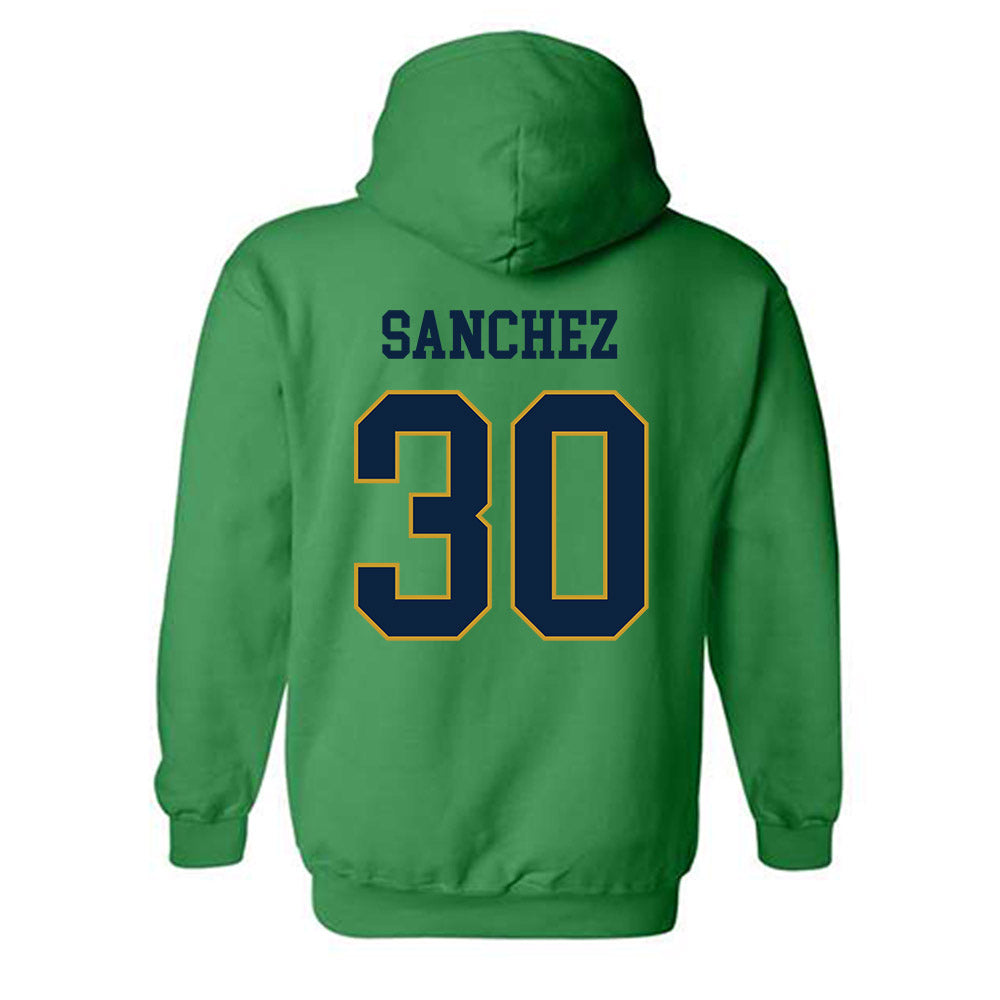 Notre Dame - NCAA Women's Basketball : Gisela Sanchez - Classic Fashion Shersey Hooded Sweatshirt-1