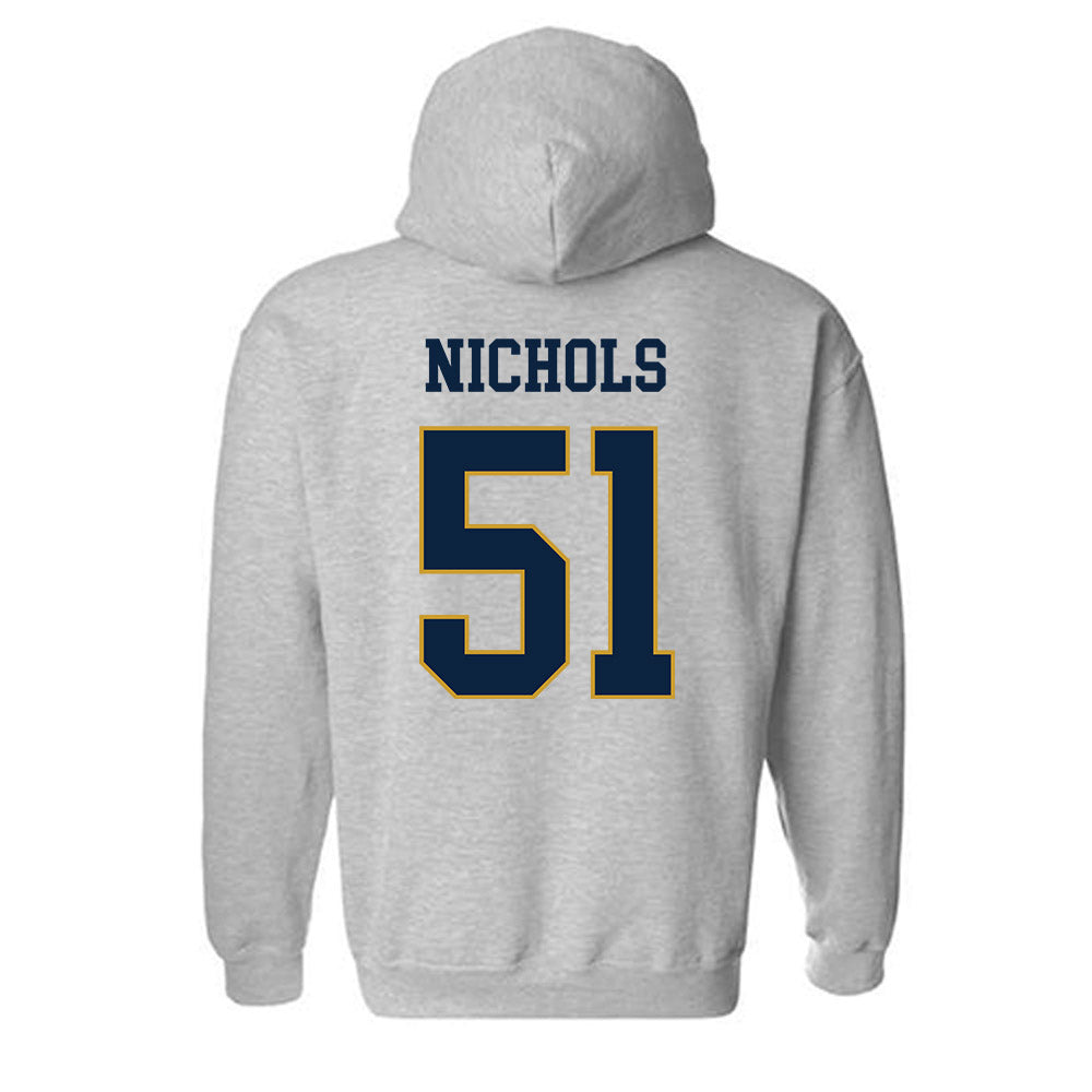 Notre Dame - NCAA Football : Ben Nichols - Classic Fashion Shersey Hooded Sweatshirt-1