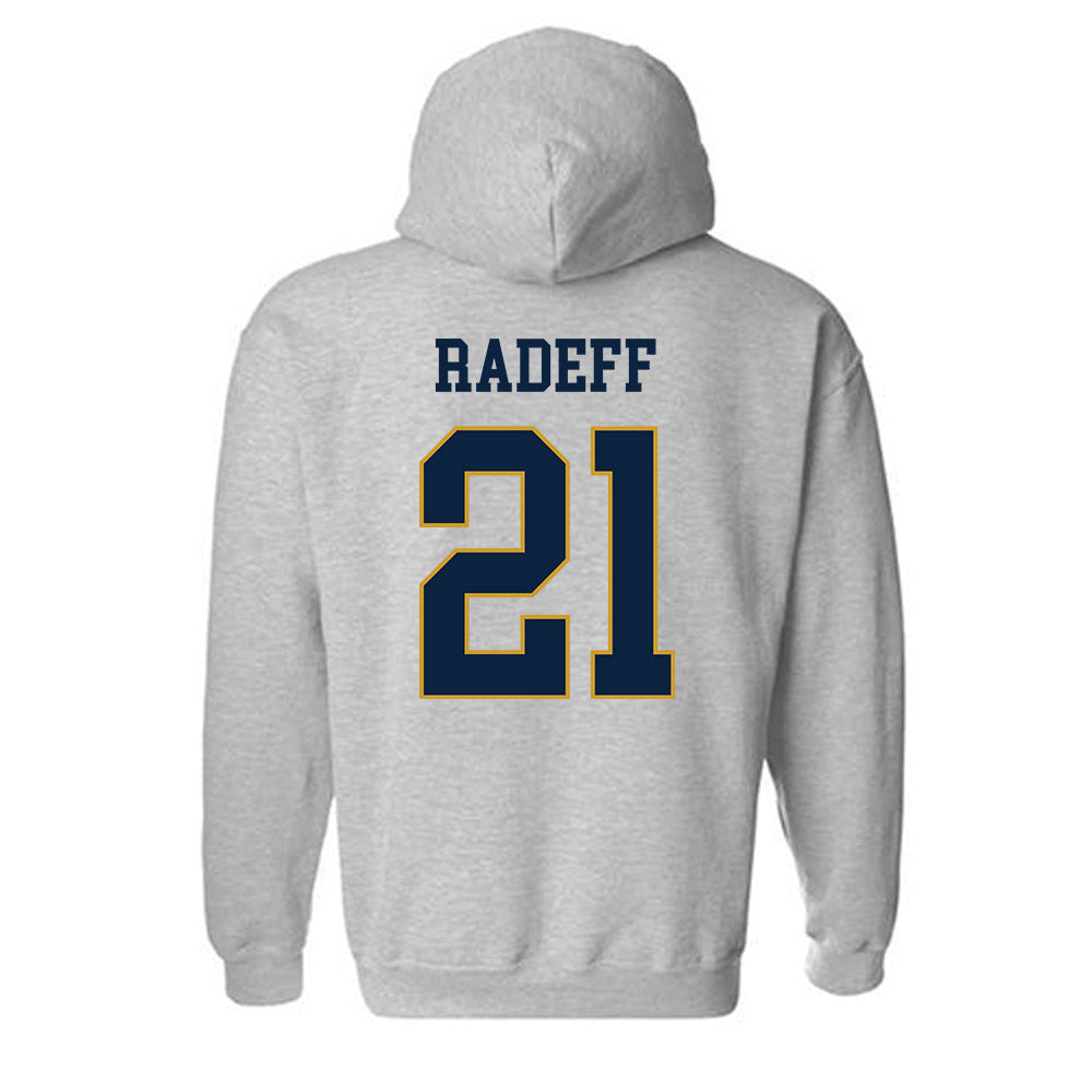 Notre Dame - NCAA Women's Volleyball : Mia Radeff - Classic Fashion Shersey Hooded Sweatshirt-1