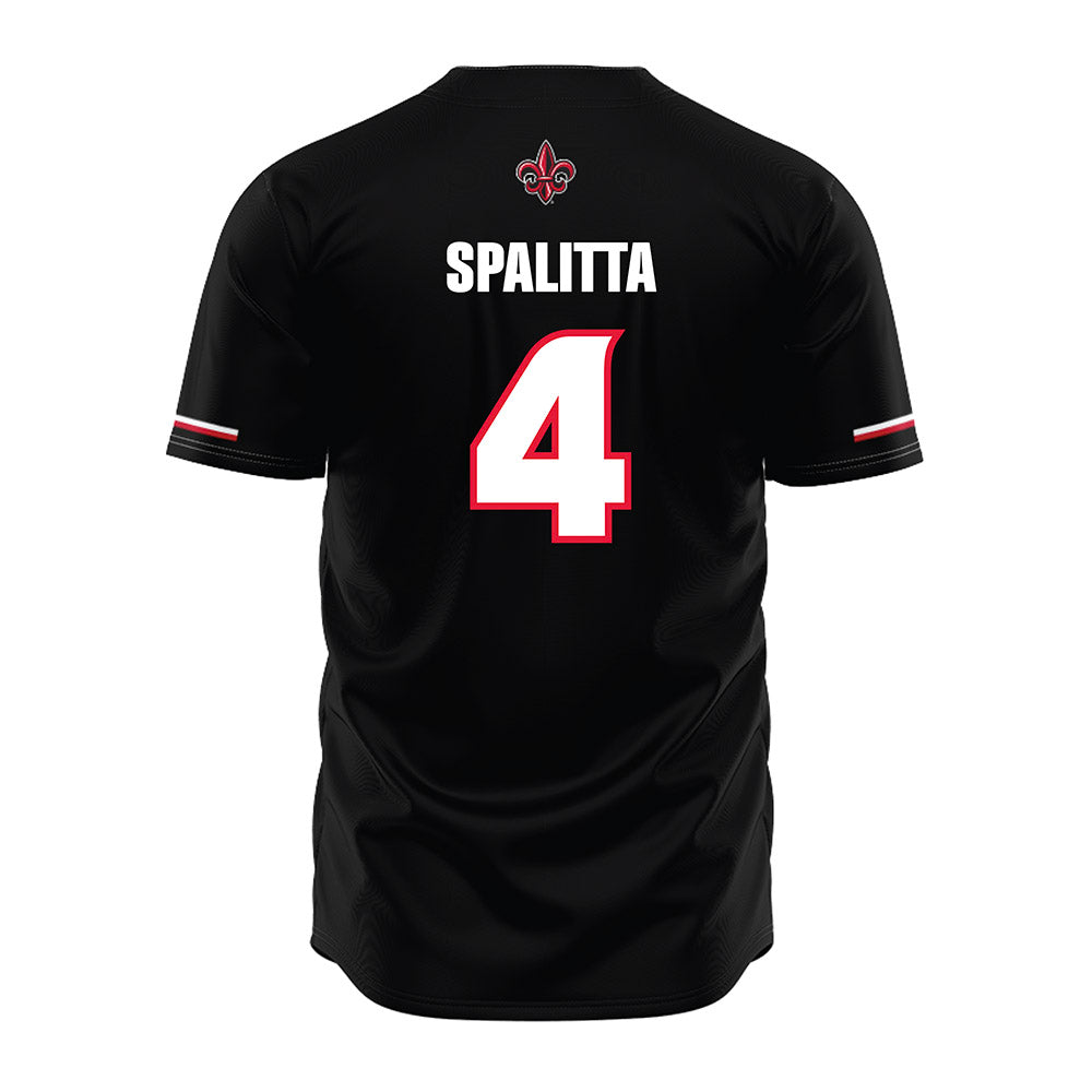 Louisiana - NCAA Baseball : Steven Spalitta - Black Jersey-1