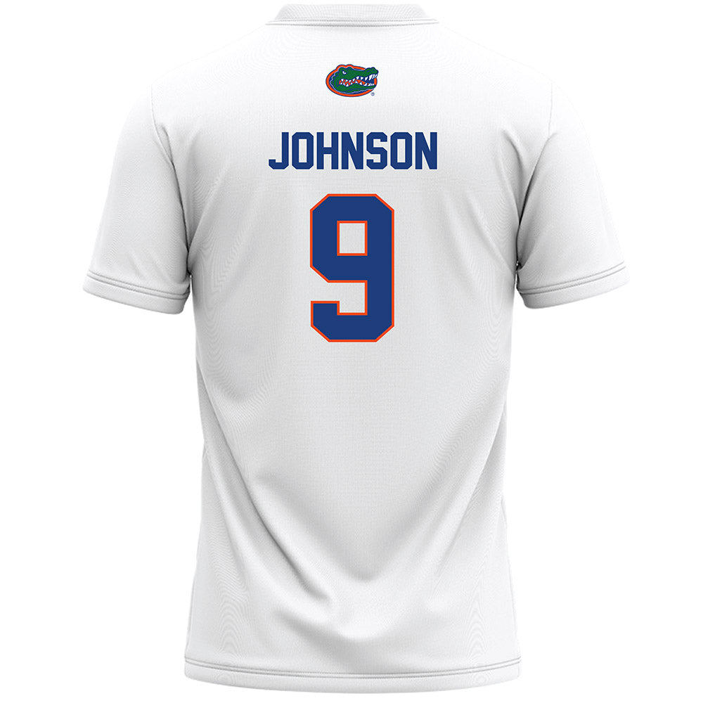 Florida - NCAA Women's Lacrosse : Gabi Johnson - White Lacrosse Jersey -1