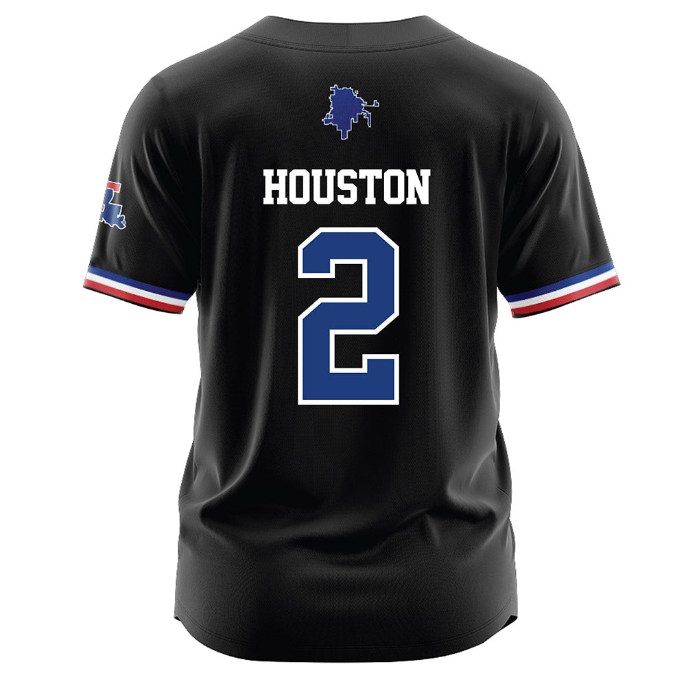 LA Tech - NCAA Baseball : Nathan Houston - Black Jersey-1