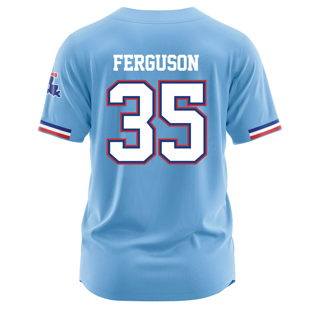 LA Tech - NCAA Baseball : Drew Ferguson - Light Blue Jersey-1