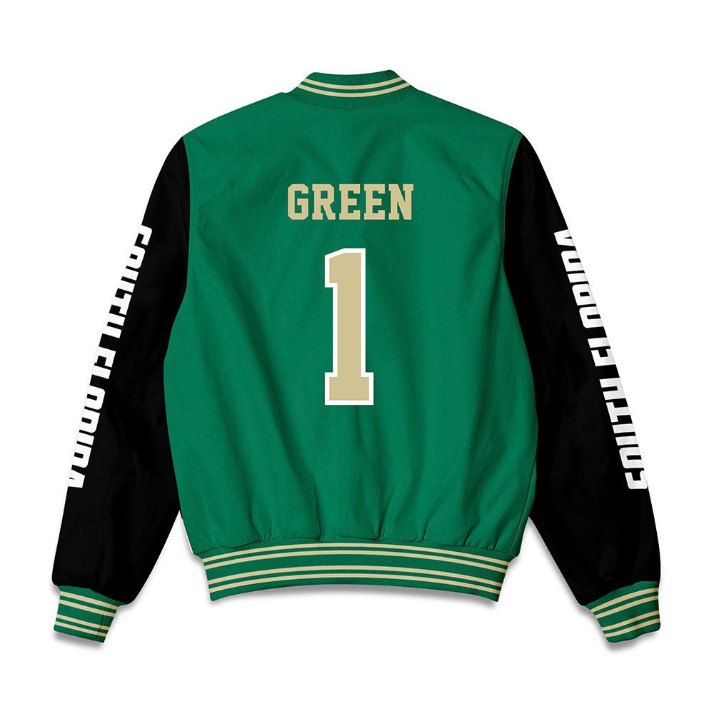 USF - NCAA Men's Basketball : DeAnte Green - Bomber Jacket-1