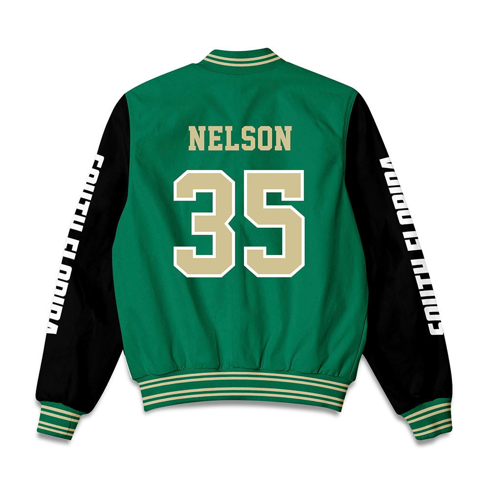 USF - NCAA Men's Basketball : Izaiyah Nelson - Bomber Jacket-1