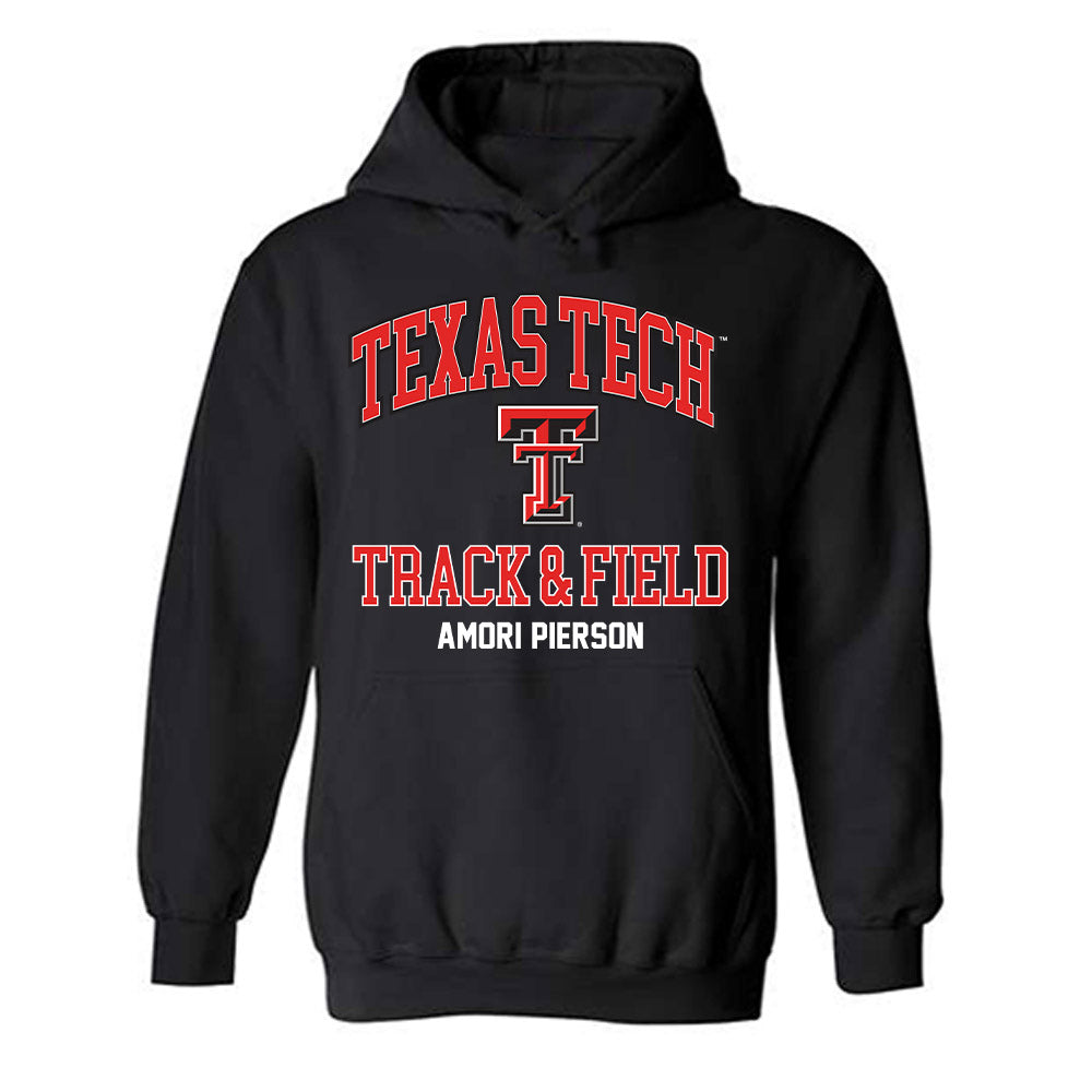 Texas Tech - NCAA Women's Track & Field : Amori Pierson - Classic Fashion Shersey Hooded Sweatshirt-0