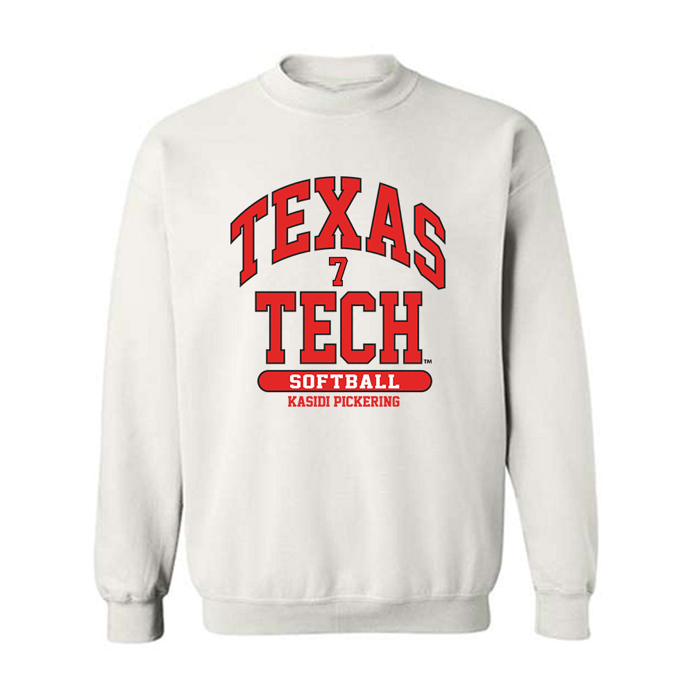 Texas Tech - NCAA Softball : Kasidi Pickering - Classic Fashion Shersey Crewneck Sweatshirt-0