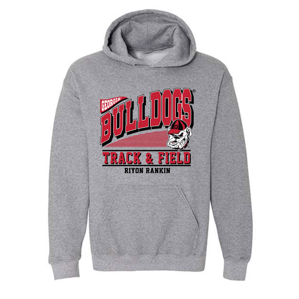 Georgia - NCAA Men's Track & Field : Riyon Rankin - Classic Fashion Shersey Hooded Sweatshirt-0