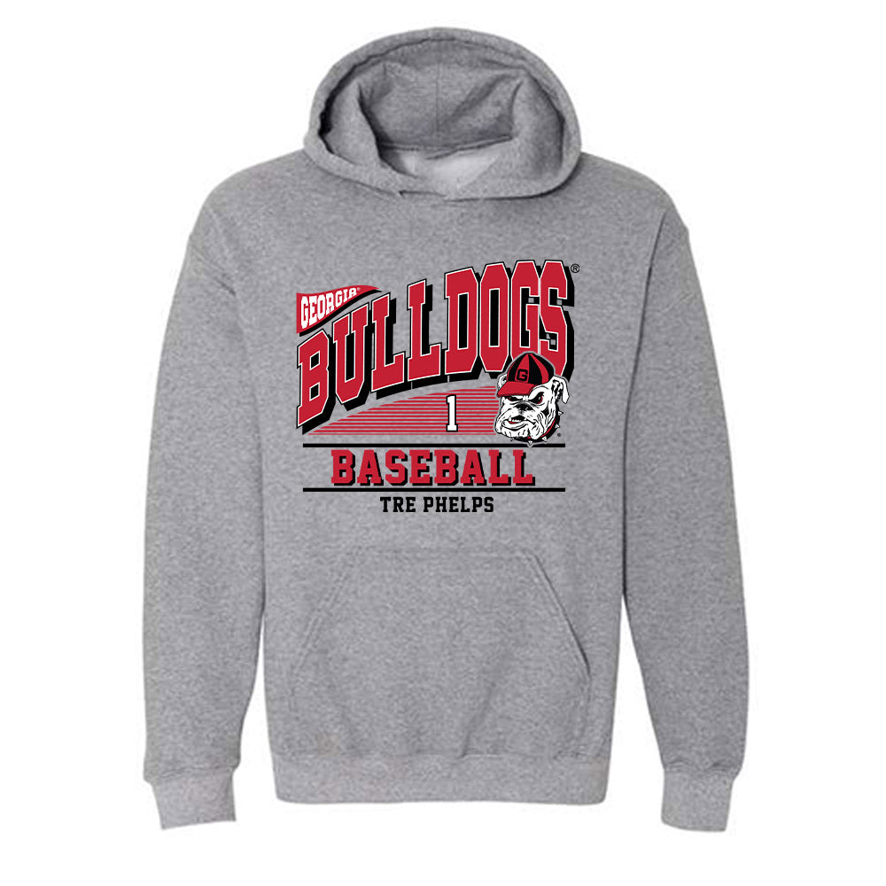 Georgia - NCAA Baseball : Tre Phelps - Classic Fashion Shersey Hooded Sweatshirt-0