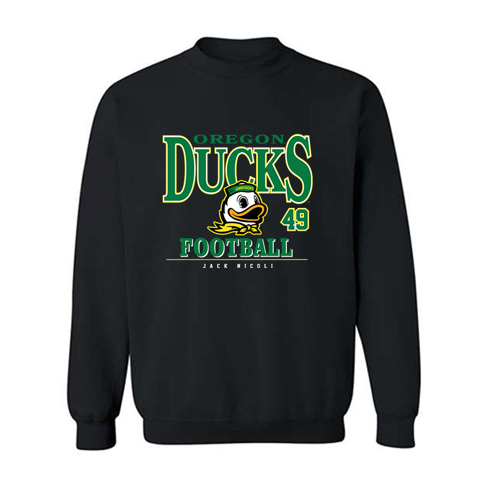 Oregon - NCAA Football : Jack Nicoli - Classic Fashion Shersey Crewneck Sweatshirt-0