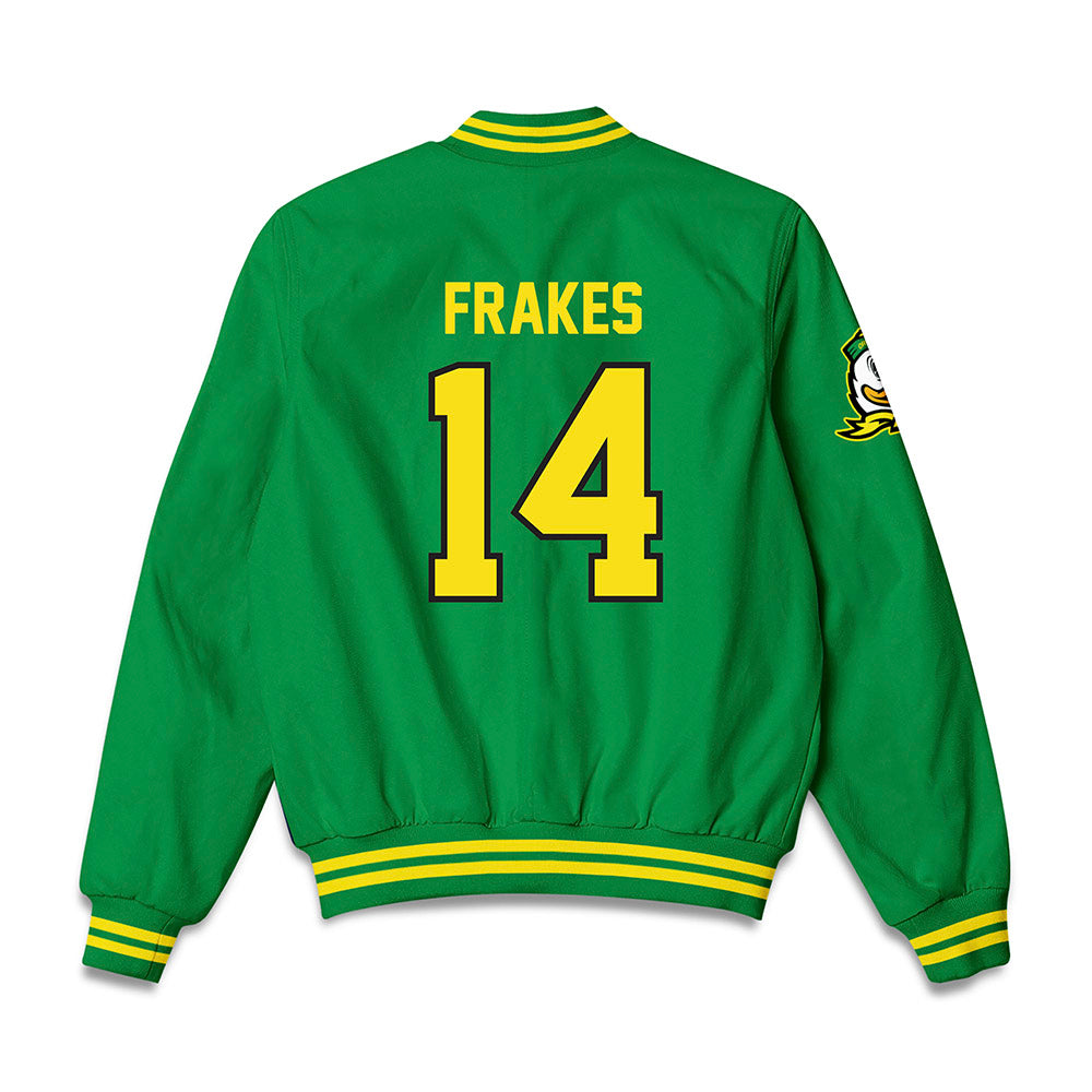 Oregon - NCAA Men's Basketball : JJ Frakes - Bomber Jacket-1