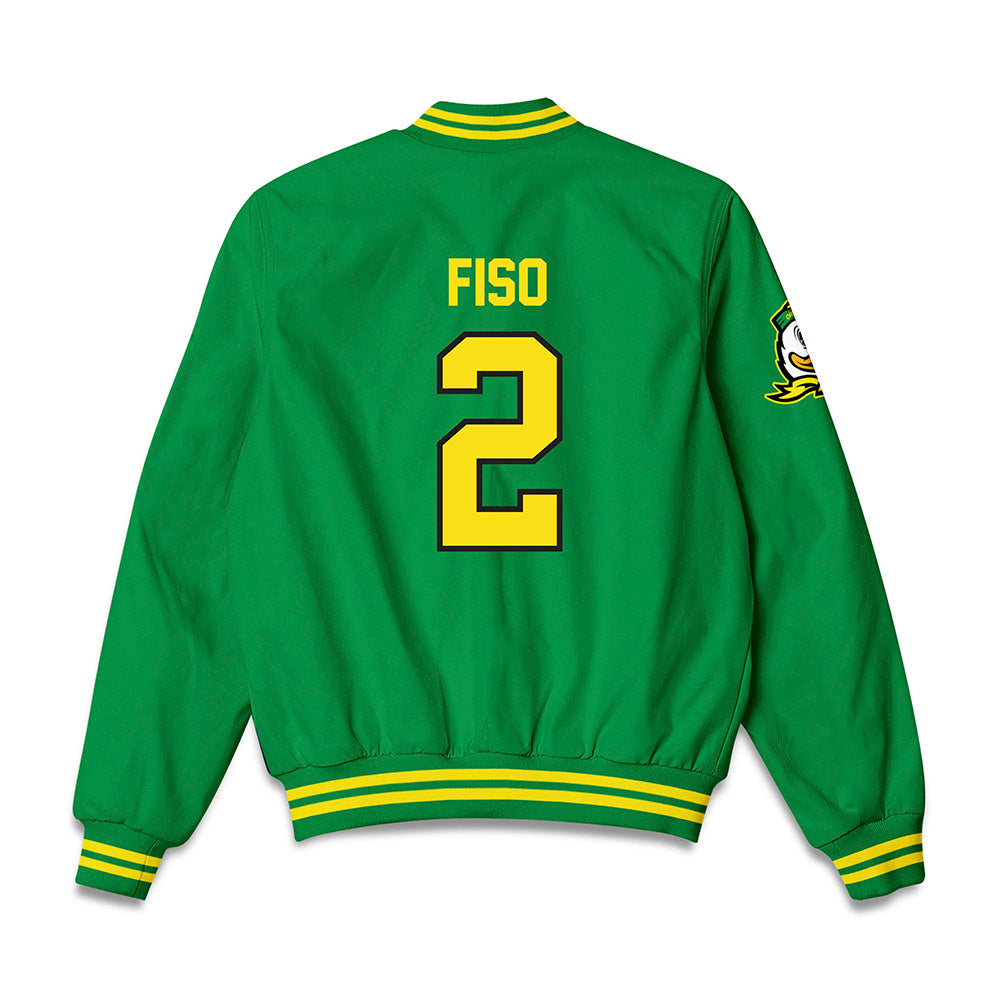 Oregon - NCAA Women's Basketball : Katie Fiso - Bomber Jacket-1
