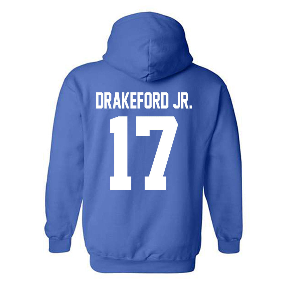 Kentucky - NCAA Football : William Drakeford Jr. - Classic Shersey Hooded Sweatshirt-1