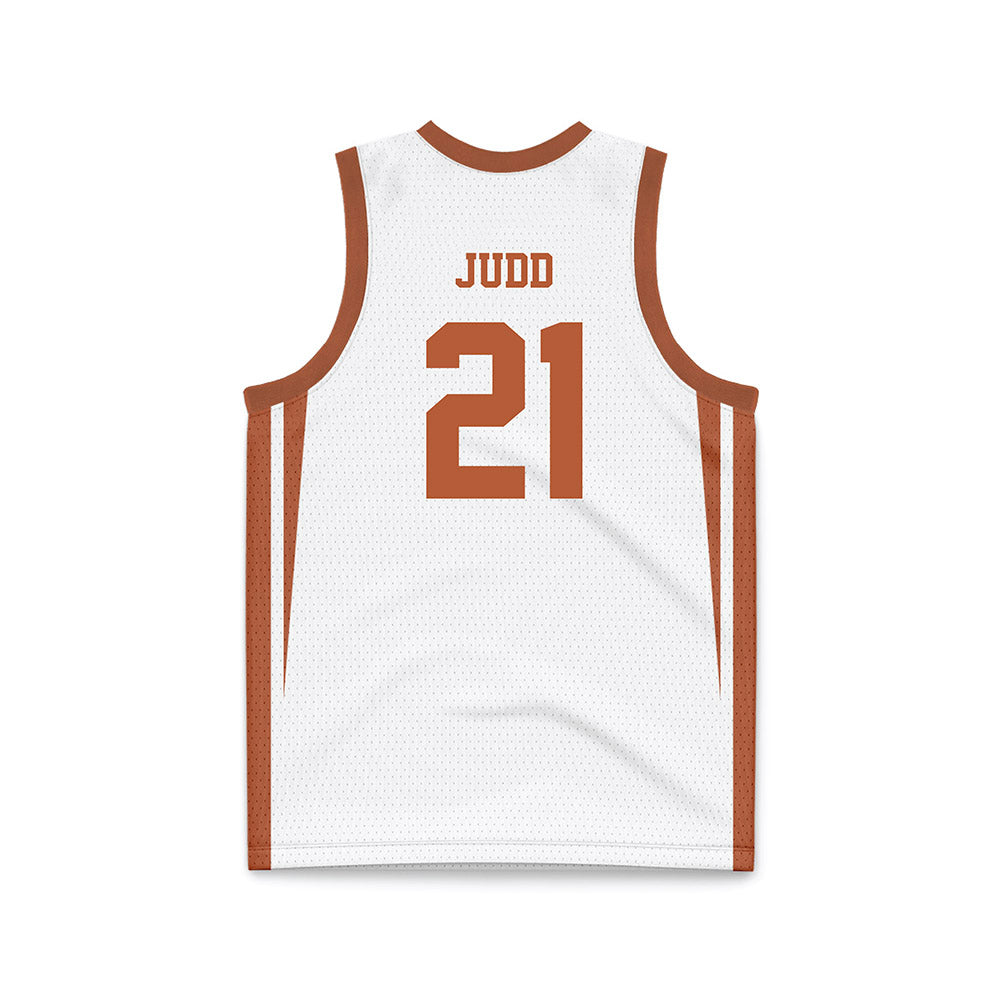 Texas - NCAA Women's Basketball : Ashton Judd - White Basketball Jersey-1