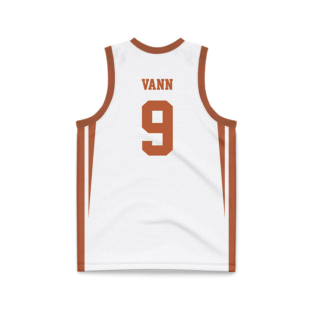 Texas - NCAA Women's Basketball : Zya Vann - White Basketball Jersey-1