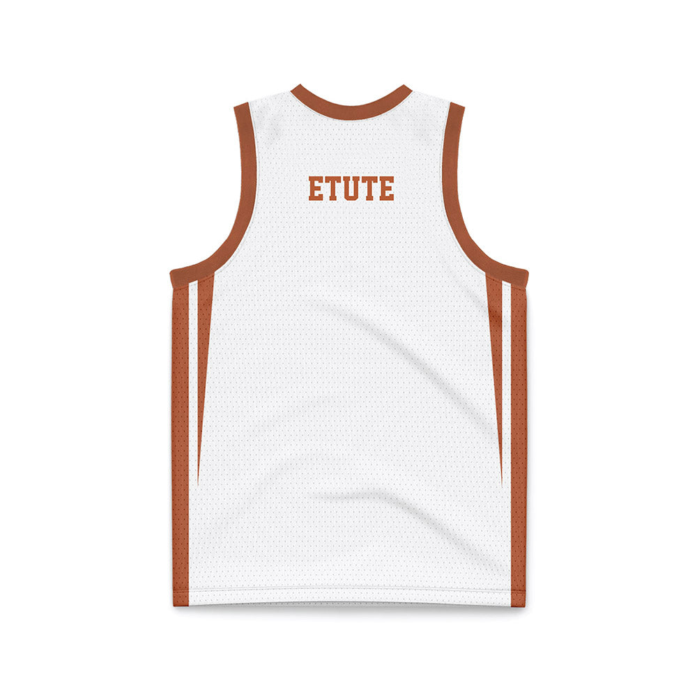 Texas - NCAA Women's Basketball : Isi Etute - White Basketball Jersey-1