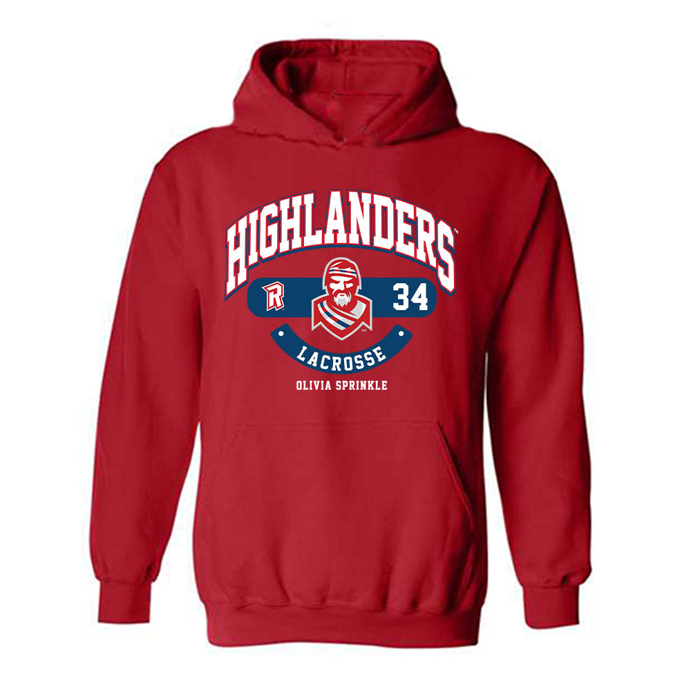 Radford - NCAA Women's Lacrosse : Olivia Sprinkle - Classic Fashion Shersey Hooded Sweatshirt-0