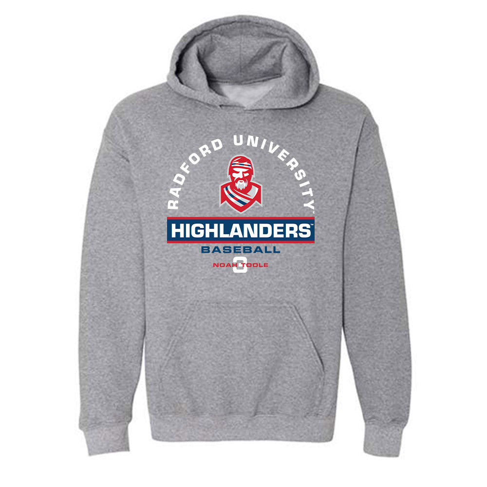 Radford - NCAA Baseball : Noah Toole - Classic Fashion Shersey Hooded Sweatshirt