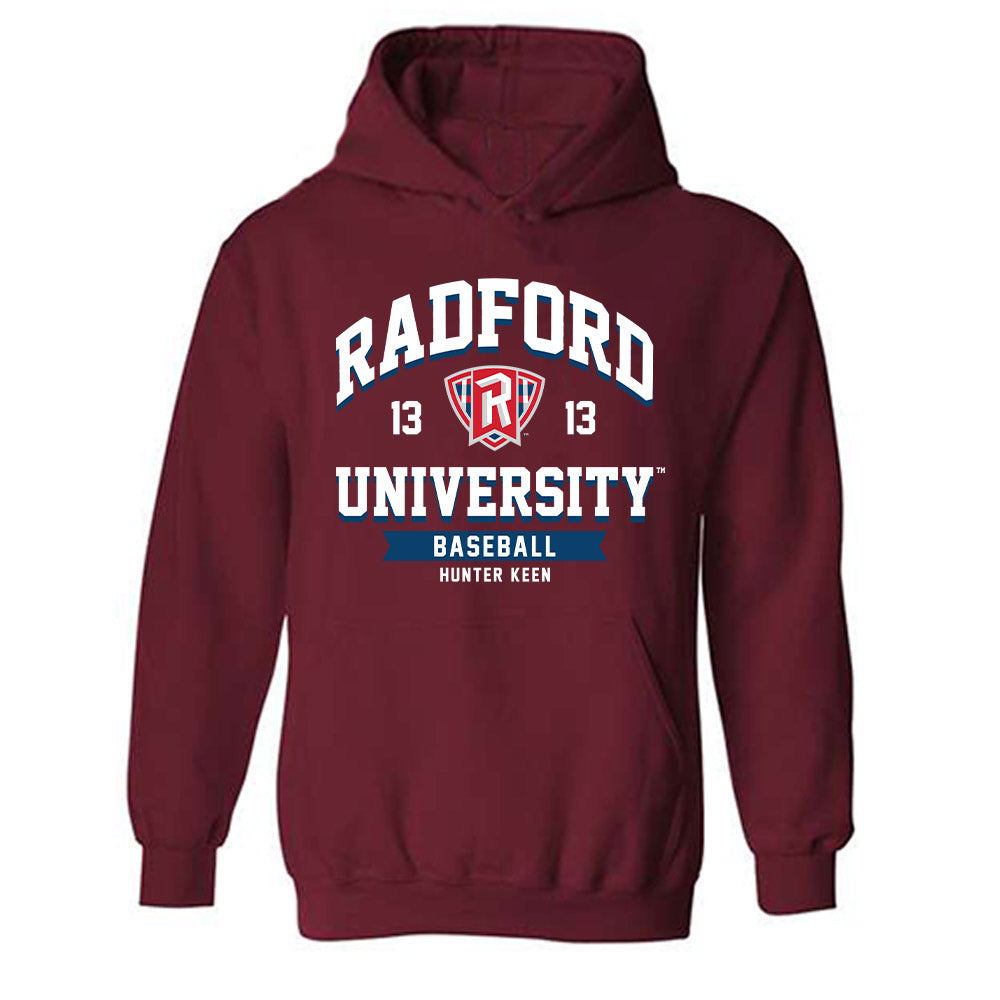 Radford - NCAA Baseball : Hunter Keen - Classic Fashion Shersey Hooded Sweatshirt