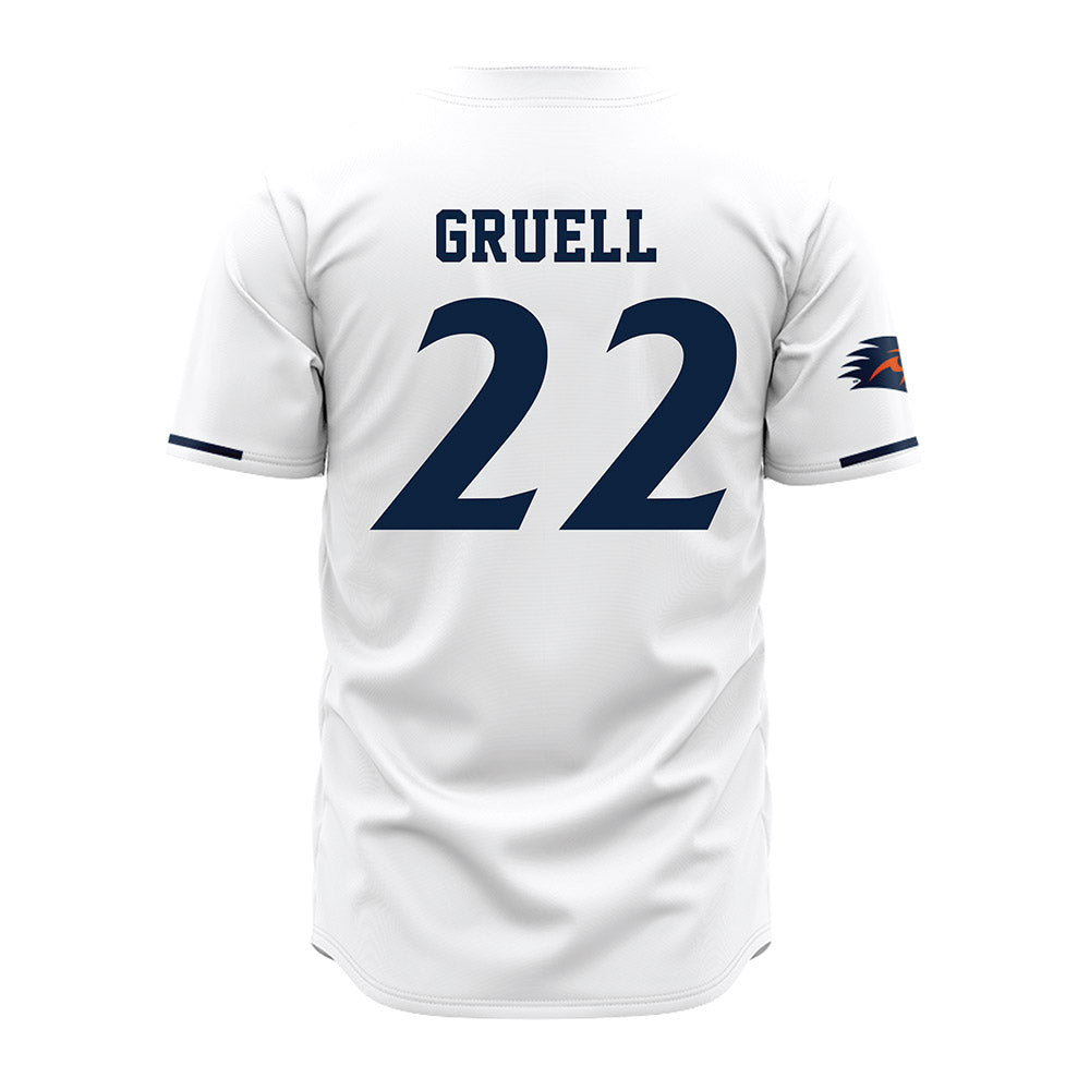 UTSA - NCAA Baseball : Garrett Gruell - White Jersey-1