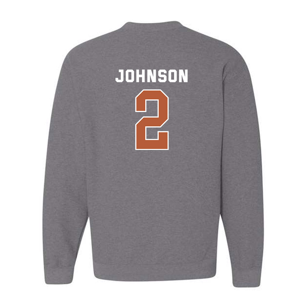 Texas - NCAA Men's Basketball : Isaiah Johnson - Sports Shersey Crewneck Sweatshirt-1
