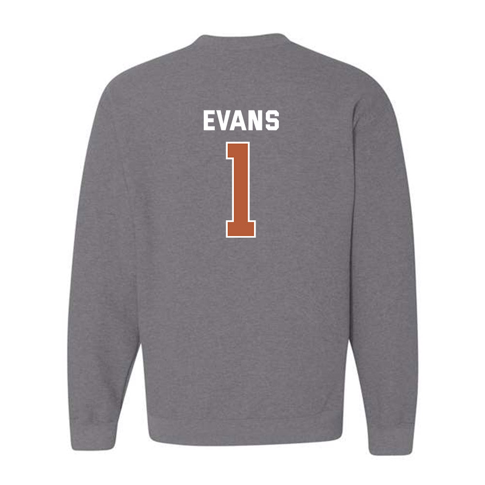 Texas - NCAA Men's Basketball : Amari Evans - Sports Shersey Crewneck Sweatshirt-1