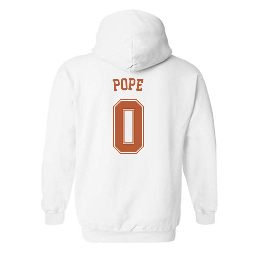 Texas - NCAA Men's Basketball : Jordan Pope - Sports Shersey Hooded Sweatshirt-1