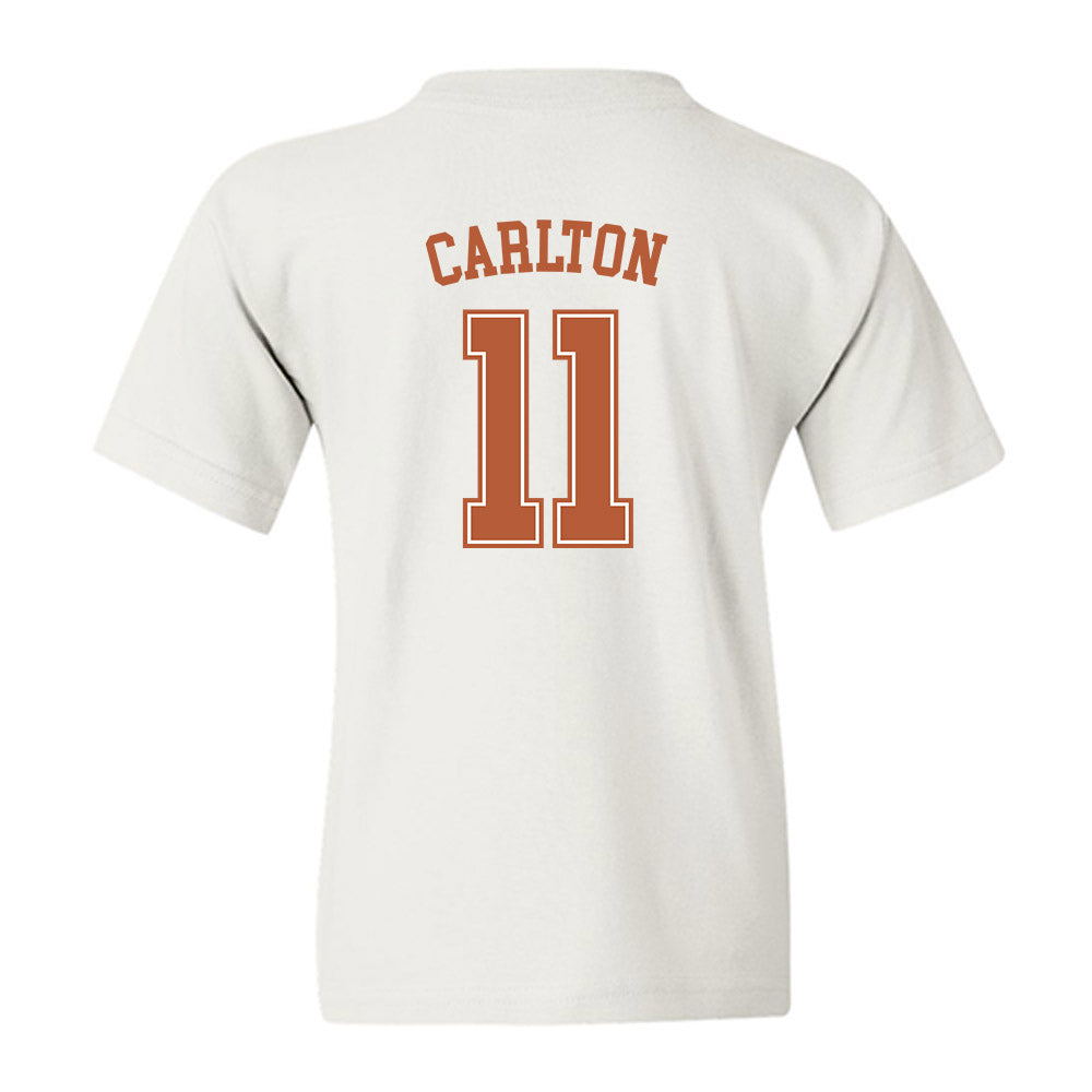 Texas - NCAA Women's Basketball : Justice Carlton - Sports Shersey Youth T-Shirt-1