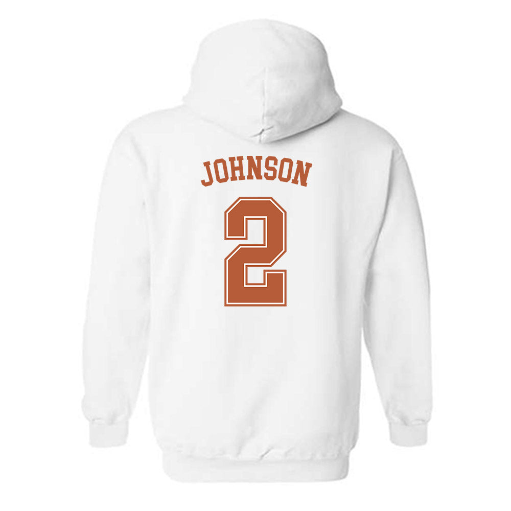 Texas - NCAA Men's Basketball : Isaiah Johnson - Sports Shersey Hooded Sweatshirt-1