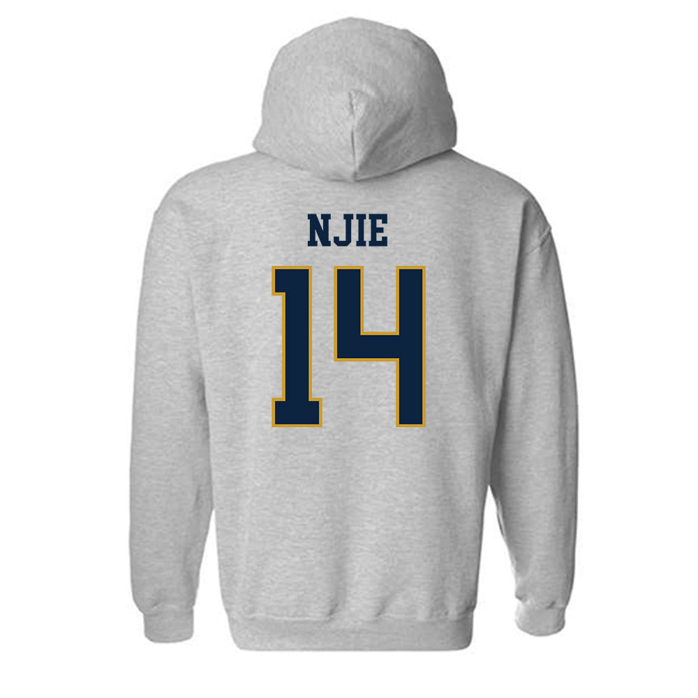 Notre Dame - NCAA Men's Basketball : Kebba Njie - Sports Shersey Hooded Sweatshirt-1