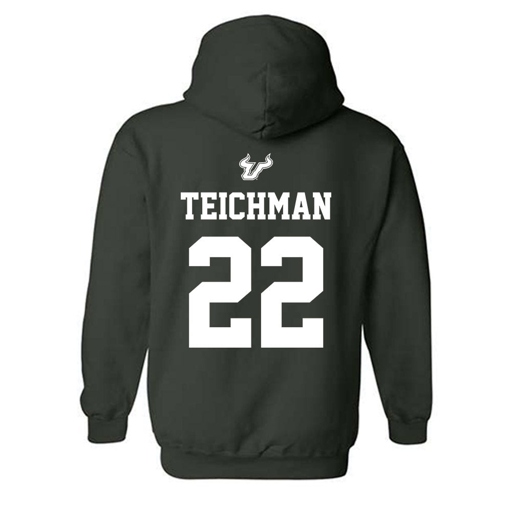 USF - NCAA Women's Basketball : Lee Teichman - Classic Shersey Hooded Sweatshirt-1