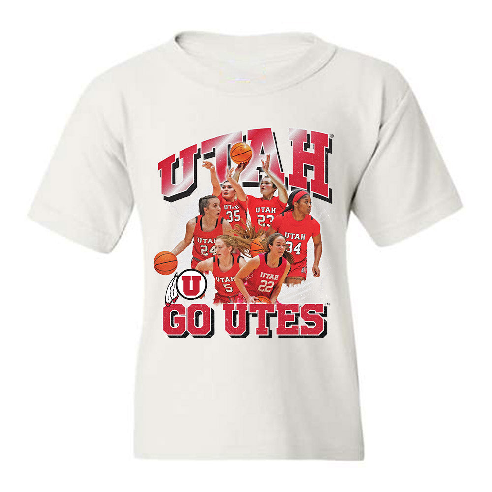 Utah - NCAA Women's Basketball : Youth T-Shirt Team Caricature