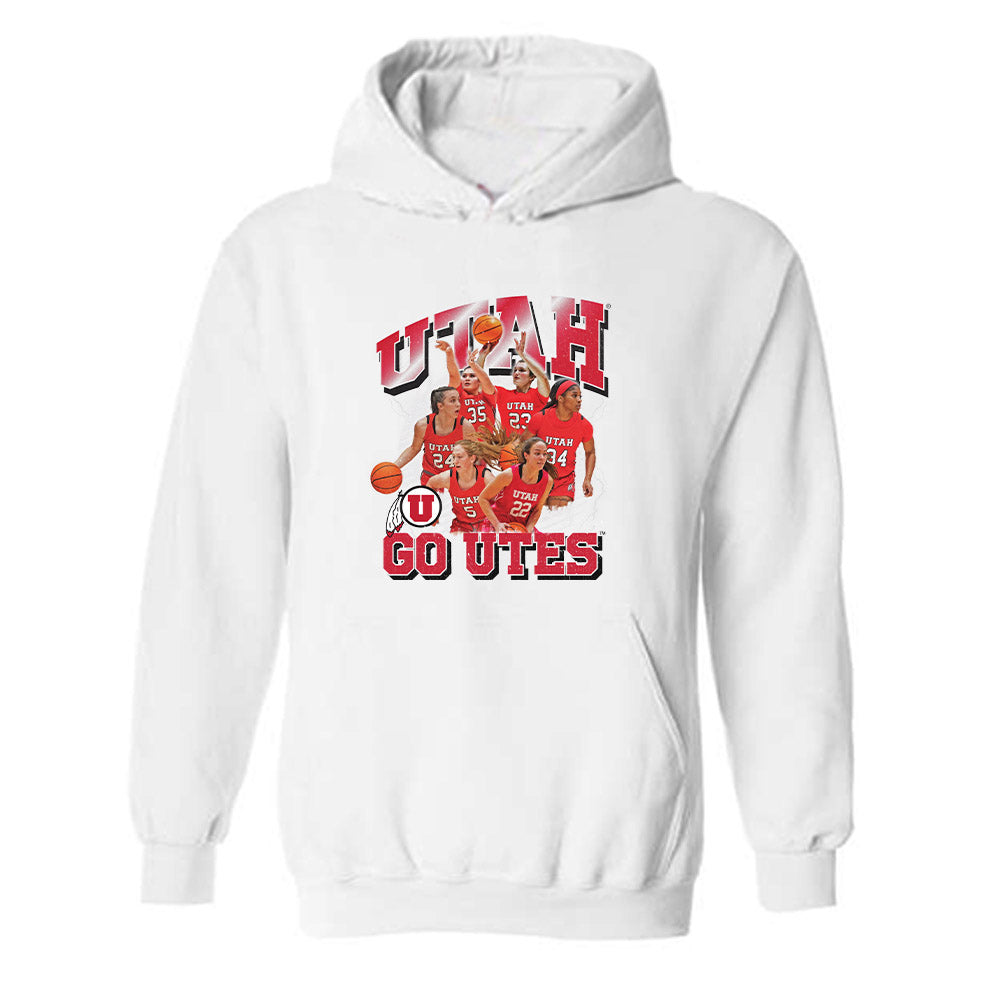 Utah - NCAA Women's Basketball : Hooded Sweatshirt Team Caricature