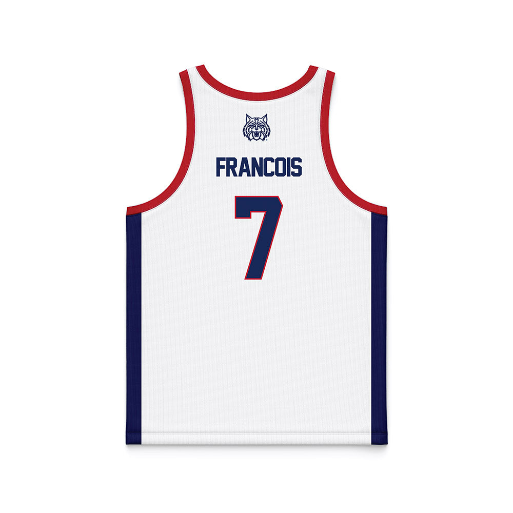 Arizona - NCAA Men's Basketball : Jackson Francois - White Basketball Jersey-1