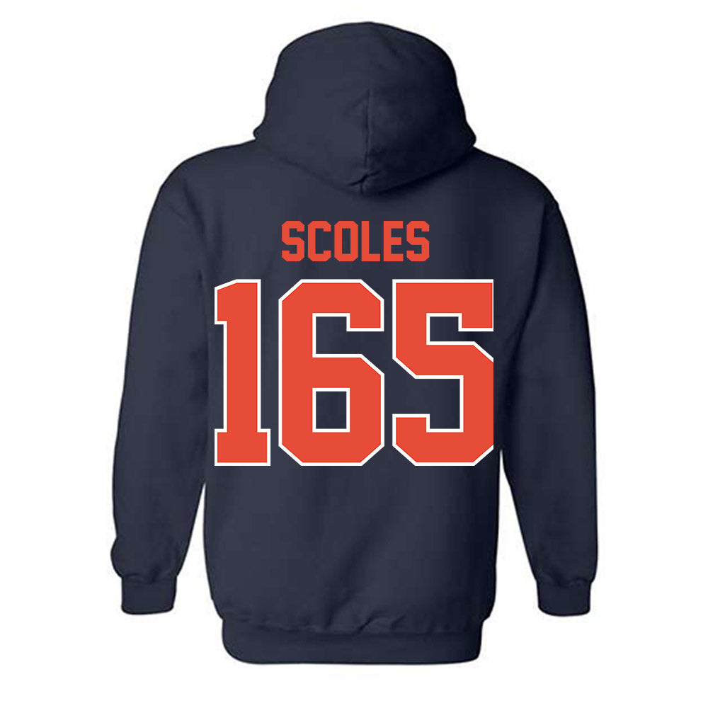 Illinois - NCAA Wrestling : Braeden Scoles - Classic Shersey Hooded Sweatshirt-1