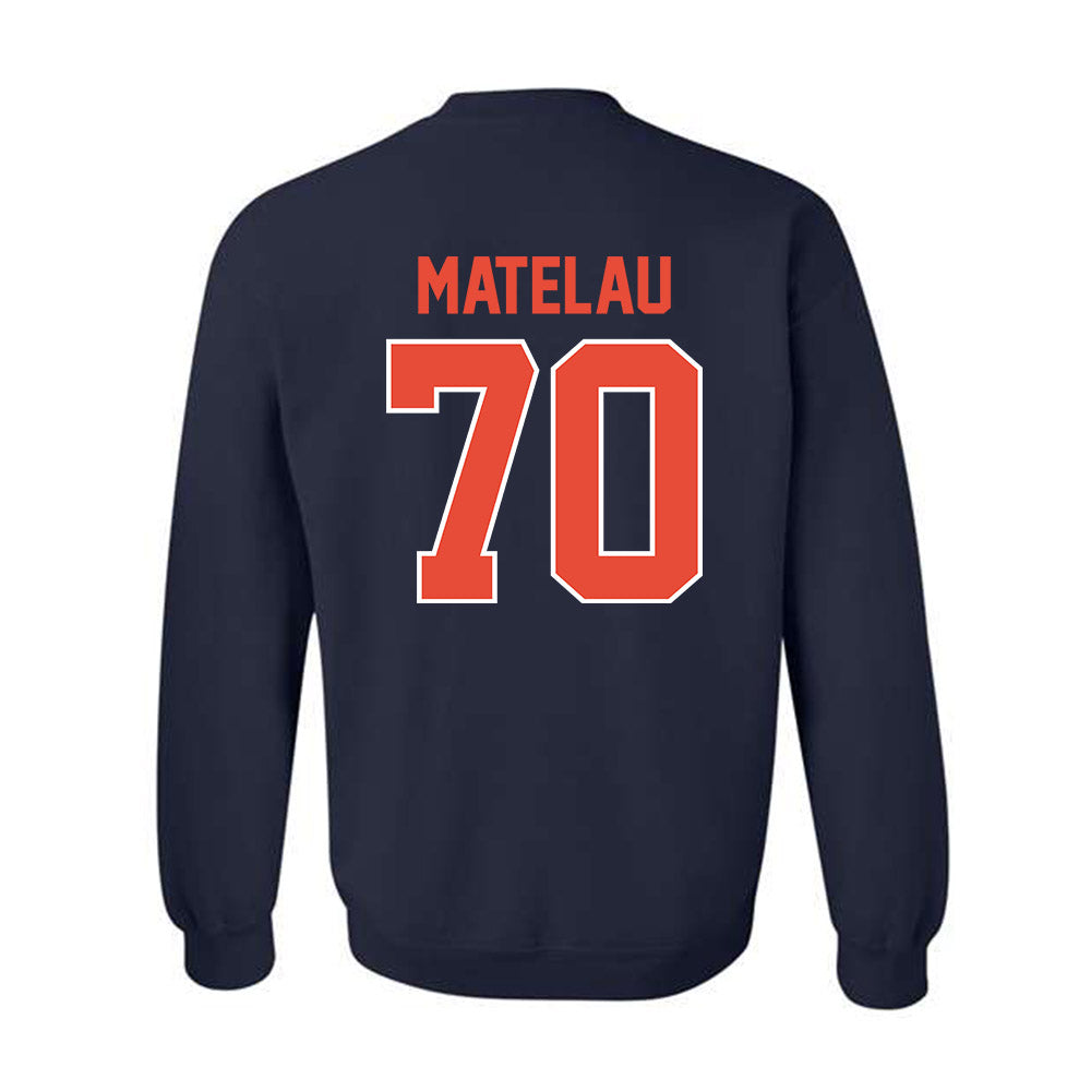 Illinois - NCAA Football : Maika Matelau - Classic Shersey Crewneck Sweatshirt-1