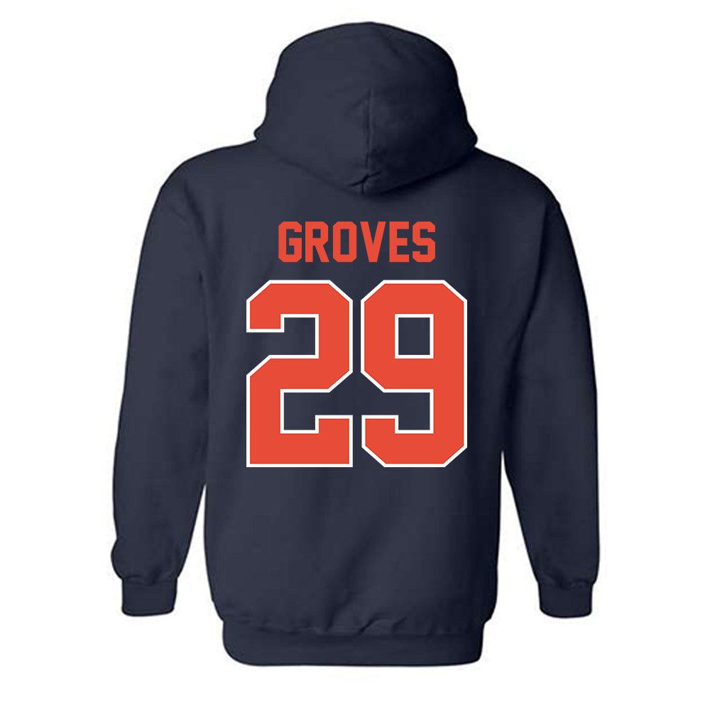 Illinois - NCAA Baseball : Nick Groves - Classic Shersey Hooded Sweatshirt-1