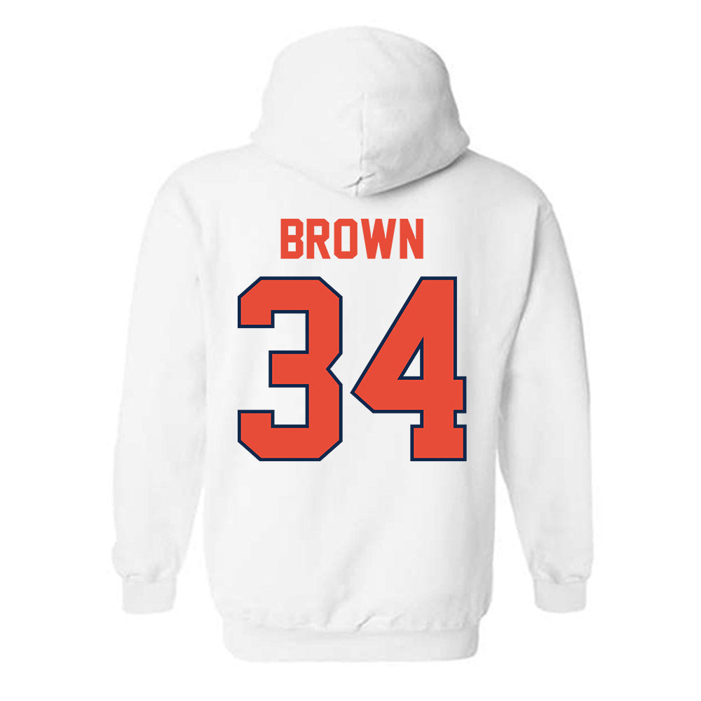 Illinois - NCAA Men's Basketball : Ethan Brown - Classic Shersey Hooded Sweatshirt-1