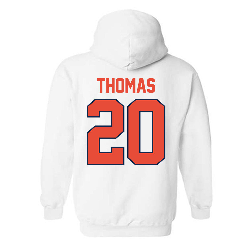 Illinois - NCAA Football : Almirian Thomas - Classic Shersey Hooded Sweatshirt-1