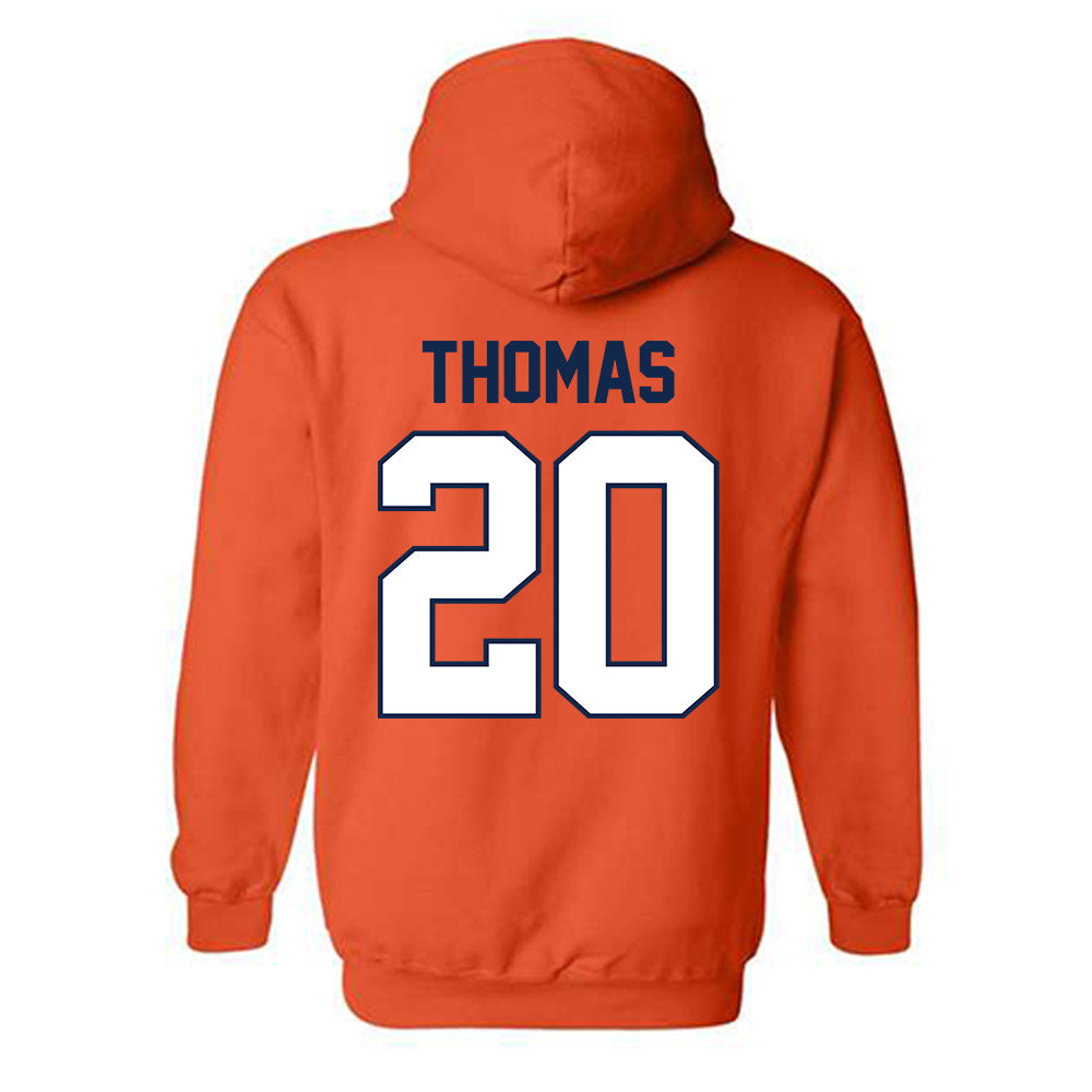 Illinois - NCAA Football : Almirian Thomas - Classic Shersey Hooded Sweatshirt-1
