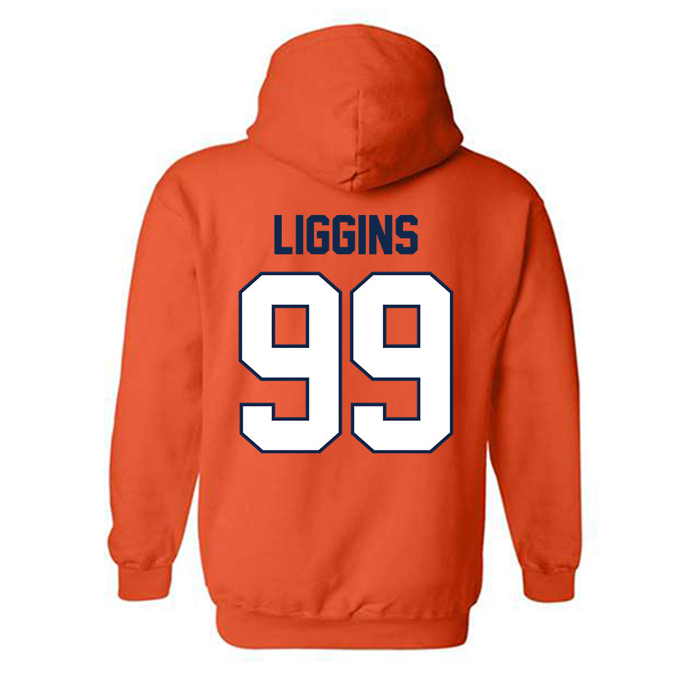 Illinois - NCAA Football : King Liggins - Classic Shersey Hooded Sweatshirt-1