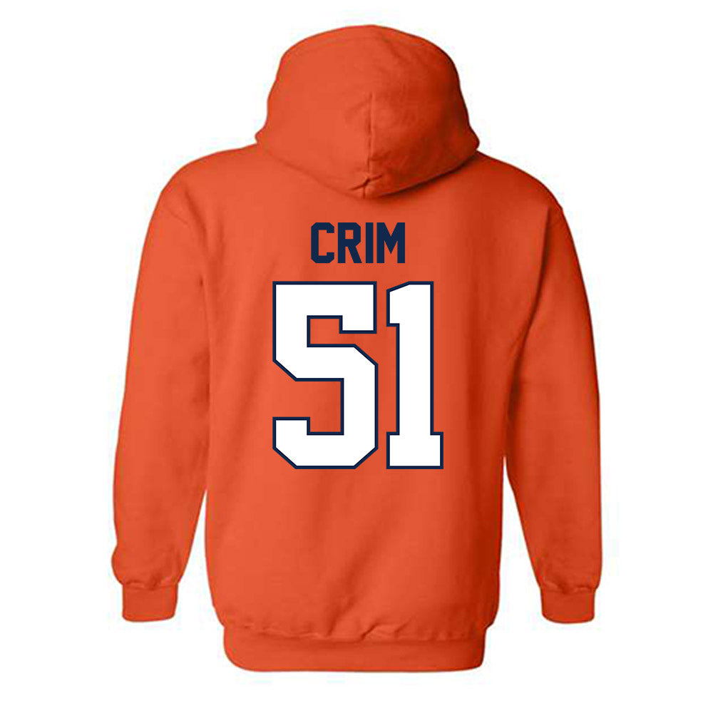 Illinois - NCAA Football : Parker Crim - Classic Shersey Hooded Sweatshirt-1