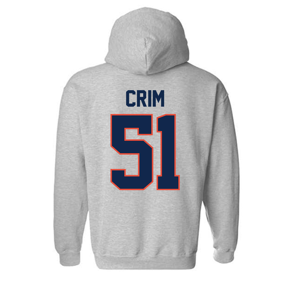 Illinois - NCAA Football : Parker Crim - Classic Shersey Hooded Sweatshirt-1