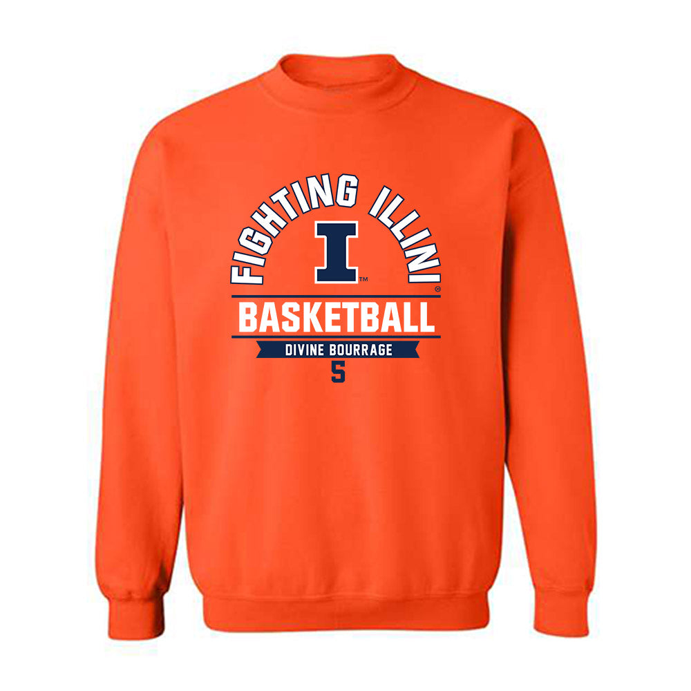 Illinois - NCAA Women's Basketball : Divine Bourrage - Classic Fashion Shersey Crewneck Sweatshirt-0