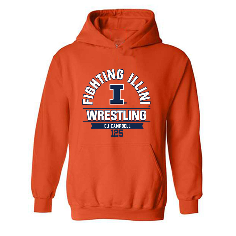 Illinois - NCAA Wrestling : Cj Campbell - Classic Fashion Shersey Hooded Sweatshirt-0