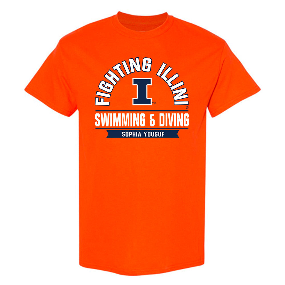 Illinois - NCAA Women's Swimming & Diving : Sophia Yousuf - Classic Fashion Shersey T-Shirt-0