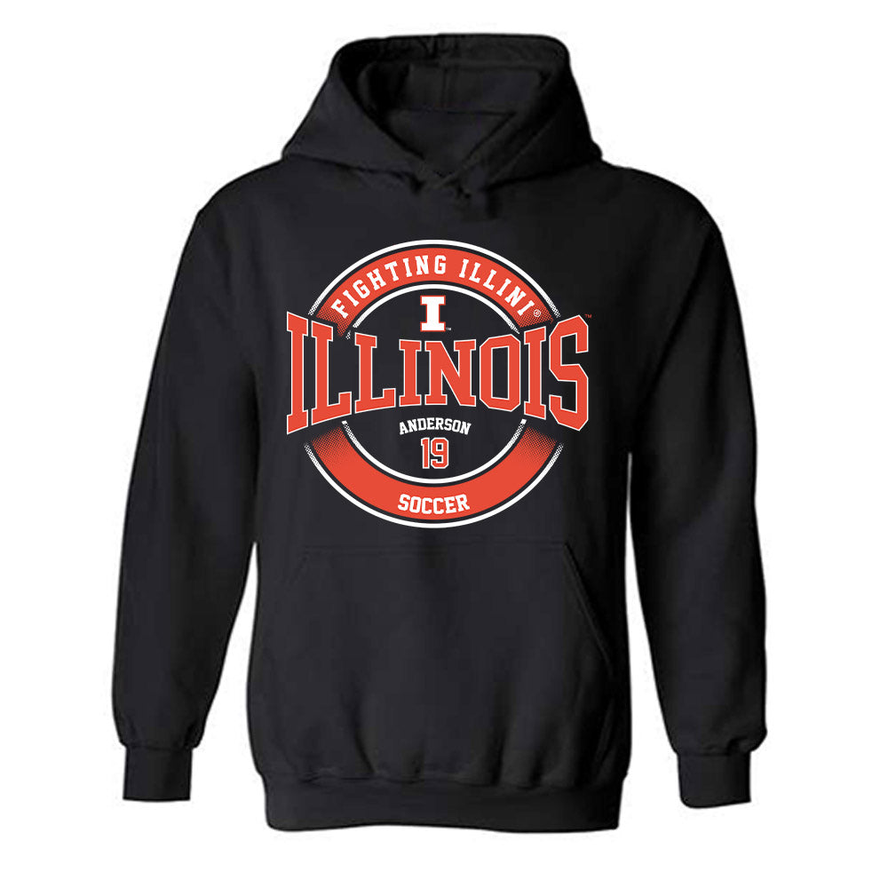 Illinois - NCAA Women's Soccer : Abby Anderson - Classic Fashion Shersey Hooded Sweatshirt-0